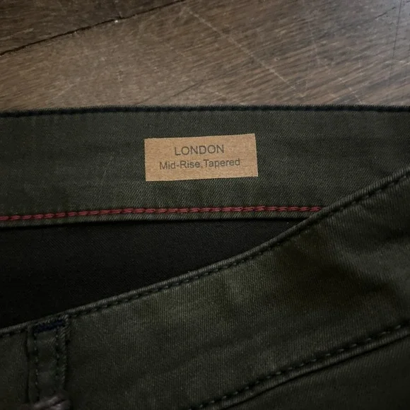 7 DOWNIE ST. Mens  Pants Size 40x34 Green London Mid Rise Tapered NWT - Picture 3 of 5